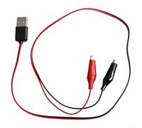 Cable de alimentación con conector USB para pinzas de cocodrilo para probar voltaje y corriente en varios dispositivos (macho)