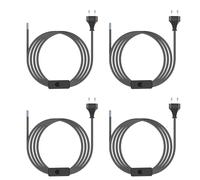 Cable de alimentación con interruptor, 4 unidades de cable de alimentación de 3 metros, enchufe de 2 pines con interruptor, cable de alimentación con interruptor tipo C, cable de lámpara con