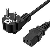Cable de Alimentación CPU 3 Clavijas CEE 7/7 a IEC 320 C13, Enchufe UE 10A 250V, para Ordenador, Impresora, Monitor y Televisión, 1.5 Metros