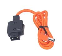 Cable de Alimentación D Tap a CC, 5,5x2,5 Mm para Luz de Relleno del Monitor de la Cámara Cable de Alimentación de 60 Cm con Luz Indicadora de Inserción Antirreversa