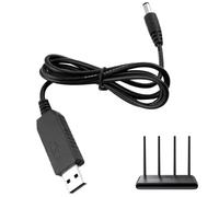 Cable de alimentación de 12 enrutadores: 5 a 9/12 DC Step-Up cable convertidor de voltaje con conector de CC hembra portátil con conector macho para enrutadores inalámbricos, ventiladores, lámparas de