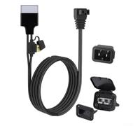 Cable de alimentación de 12 V CC con conector Sb50 para refrigerador eléctrico y congelador, 2 metros de cable de 16 AWG con protección de fusible de 15 A, negro