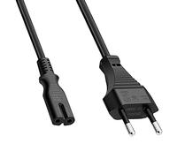 Cable de Alimentación de 2 m con Euro IEC C7,Figure 8 Cable de alimentación Adecuado para PC Monitor，DVD，Imprimante，Samsung Philips LG Sony TV，PS4， Microsoft Surface Go/Laptop/Book,HP Envy