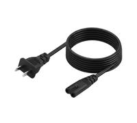Cable de alimentación de 2 pines de 1,5 m, cable de alimentación de 2 pines con enchufe europeo C7, compatible con JBL PartyBox 110/310/710, PS5, PS4, PS3, Xbox One S/X, TV, monitor, impresora