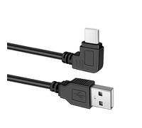 Cable de alimentación de 3,5 m, conector recto de 90°/para sistemas de seguridad, cámaras de salpicadero, electrónica automotriz, cable USB tipo C largo
