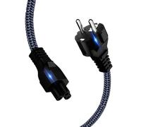 Cable de alimentación de 3 pines, 2 m, cable de alimentación con trébol, Mickey Mouse y portátil, cable de alimentación universal con certificado VDE, cable de alimentación universal para Dell HP