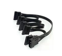Cable de alimentación de 4 pines IDE a 5 puertos, cable Molex de 4 pines a varios puertos SATA de 18