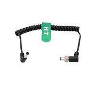 Cable de alimentación de ángulo recto de CC de 2,5 mm a bloqueo de CC de 2,5 mm para dispositivos de video PIX-E, SmallHD, monitor Atomos de 7 pulgadas