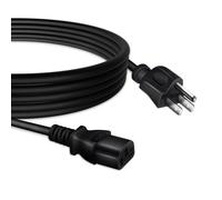 Cable de alimentación de CA PwrON [certificado UL] de 1,8 m (6 pies), calibre 18 AWG, 3 clavijas, compatible con HP, Dell, BenQ, Asus, para