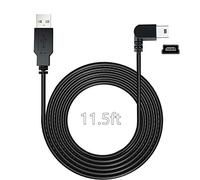 Cable de alimentación de carga para cámara de salpicadero, (11.5 pies) USB 2.0 a mini USB cargador de coche cable adaptador para Garmin Nuvi GPS, cámara de espejo retrovisor, cámara de respaldo