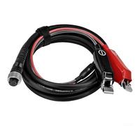 Cable de alimentación de carrete de pesca eléctrico de 2 m, 2,5 m, funda de silicona con clip de cocodrilo mejorado, negro y rojo, compatible con 300 500 750 MJ para SE (3 m)
