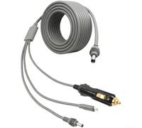Cable de alimentación de coche compatible con CC y USB-C enrutamiento de alimentación simultánea para RV Camping dispositivo móvil carga 12 V 24 V entrada lista (5 metros)