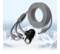 Cable de alimentación de interruptor CC para Starlink para Mini con triple interfaz USB C conector de cabeza redonda y enchufe de coche compatible con varios tipos de vehículos (1 mete)