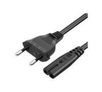 Cable de alimentación de repuesto, compatibilidad universal Figura 8 Cable de alimentación europeo Conector de alimentación de 2 clavijas pa