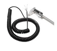 Cable de alimentación de resorte, Cable de resorte negro 3 núcleos, cable 22 AWG, elástico 1 metro a 15 metros, bobina retráctil alambre telescópico(Stretch 6 meter 3 cores 22 AWG)