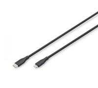 Cable de alimentación de silicona USB-C a Lightning, USB 2.0 60W, MFI, 2 m, negro