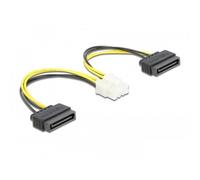 Delock cable de alimentación 2 conectores sata de 15 pines a conector