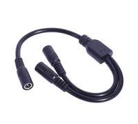 Cable de alimentación divisor en Y DC5521 de 30 cm, DC5,5 x 2,1 mm, 1 hembra a 2 hembras, cable de extensión para CCTV, luz LED, cable de cámara CCTV