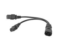 Cable de Alimentación Divisor en Y IEC320 C14 a C19 Y C13, Cable de Alimentación IEC320 C14 a C19 Y C13 de 12,6 Pulgadas, Cubierta Exterior de PVC Resistente Al Calor para Altavoz, Lámpara de Mesa