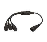 Cable de alimentación Divisor IEC 320 C14 a 3 X C13 Y, Cable Adaptador de Corriente Universal 1 a 3 IEC 320 C14 Macho a 3 X C13 Hembra, PVC Duradero con núcleo de latón para