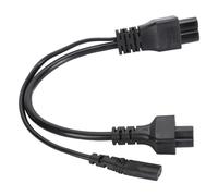 Cable de Alimentación Divisor, IEC320 C6 a C5 C7 Adaptador, IEC320 C6 Macho a C5 C7 Hembra, Reemplazo de Cable Adaptador Divisor para Hogar, Oficina y Viajes