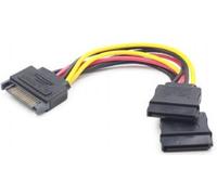 Cable de Alimentación Doble 1 Macho - 2 Hembra SATA (15cm) - GEMBIRD