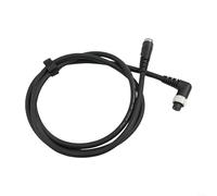 Cable de alimentación eléctrico para carrete de pesca con codo y conector de 2 agujeros compatible con carretes Daiwa para o Shim-ano, negro y plateado (1,5 m)