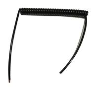 Cable de alimentación en Espiral, Cable Resorte Corrugado 2 núcleos Cuadrado 0,7 mm,5 Metros, Diámetro Interior 6 Manguera Flexible Extensión Tubo(Line Length 7 Meter)