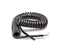 Cable de alimentación en Espiral Extensible y retráctil 2 núcleos,5 a 7, Metros(2 Core 24AWG,Line Length 5 Meter)