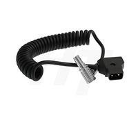 Cable de alimentación en espiral para motor de enfoque con P-tap D-Tap a ángulo recto de 6 pines para DJI Ronin S y Ronin-M (RA y enrollado)