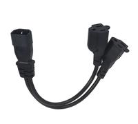 Cable de alimentación en forma de Y con diseño impermeable y protección contra sobretensión, adaptador divisor IEC320C14 macho a doble NEMA5 15R