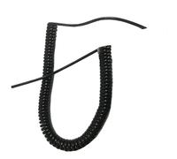 Cable de alimentación espiral enrollado, Extensión for exteriores, cable de resorte de 4 núcleos, negro, 0,5 cuadrados, cubierta solar de 2,5-7,5 metros(Undraw 2.5 meter)