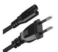 Cable de Alimentación Euro IEC C7 1,5m de 2 Pines para Consolas PS5, PS4, PS3, Xbox Series X/S, Televisores LED, y Otros Dispositivos - Cable Alimentación para PC y TV