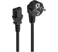 Cable de Alimentacion Ewent EC1901 Shuko Plug > IEC, Angled 90°, 3m Negro
