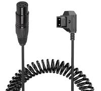 Cable de alimentación flexible en espiral con grifo D a conectores de 4 pines, cable de alimentación para monitores de cámara, fuente de alimentación