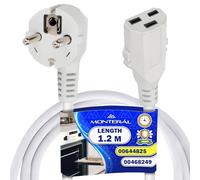 Cable de Alimentación Horno 1,2 m con Código Original 468249 00644825 644825 00644825 644825 00468249 para Siemens para Bosch para Neff - Garantía de 10 Años - MONTERAL