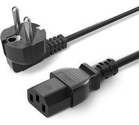 Cable de alimentación IEC C13/C14 0,5 m, color negro para PC y Monitor