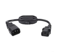 Cable de alimentación IEC C14 a C13 de 30 cm con interruptor de encendido y apagado 10 A 250 V para proyector servidor UPS Monitor Arrocera