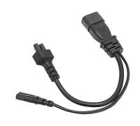 Cable de Alimentación IEC320 C14 Macho a C5 C7 Hembra, Cable de Extensión de Alimentación Impermeable de 11,8 Pulgadas Resistente Al Calor 10A 250V para Lámparas de Escritorio