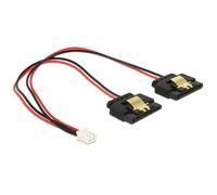 Cable de alimentación interna DeLOCK 0,2 m Molex 2-pin a 2x SATA 15-pin