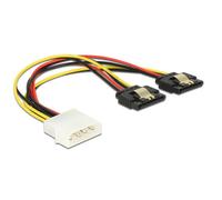 Cable de alimentación interna DeLOCK 0,2 m Molex a 2x SATA