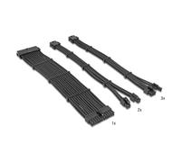 Cable de alimentación interna Delock 84541 set 6 piezas 30 cm negro con peines