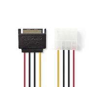 Cable de alimentación interna Nedis CCGP73530VA015 SATA a Molex 4 pines 0,15 m