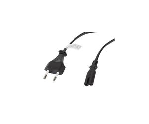 Cable de alimentación Lanberg CEE 7/16 -> IEC 320 C7 EURO (radio) de 1,8 m, color negro