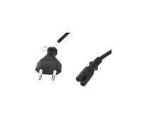 Cable de alimentación Lanberg CEE 7/16 -> IEC 320 C7 EURO (radio) de 1,8 m, VDE, negro