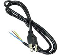 Cable de alimentación Longdex de 4.9 pies, 250 V, 10 A, 16 AWG, Cable de alimentación de 3 Clavijas, Cable de Repuesto para Campana, refrigerador, TV, Monitor, Impresora