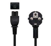 Cable de alimentación Nanocable 10.22.0302-L300 3 m CEE7 macho a C5 hembra cobre AWG18 negro