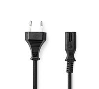 Cable de alimentación Nedis CEGL11040BK30 3 m conector europeo a IEC C7 negro