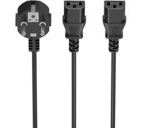 CABLE ALIMENTACION CPU AISENS CEE7/M-2XC13/H NEGRO 1.8M