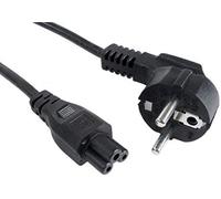 Cable de alimentación para ordenador portátil, enchufe Schukostecke de 3 pines, con trébol, Mickey Mouse, 3 pines, conector CA, certificado EU. Compatible con HP IBM Acer Dell Lenovo (1 metro con